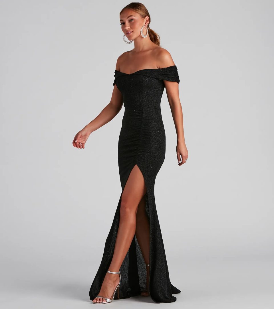 Meryl Formal Glitter Column Dress