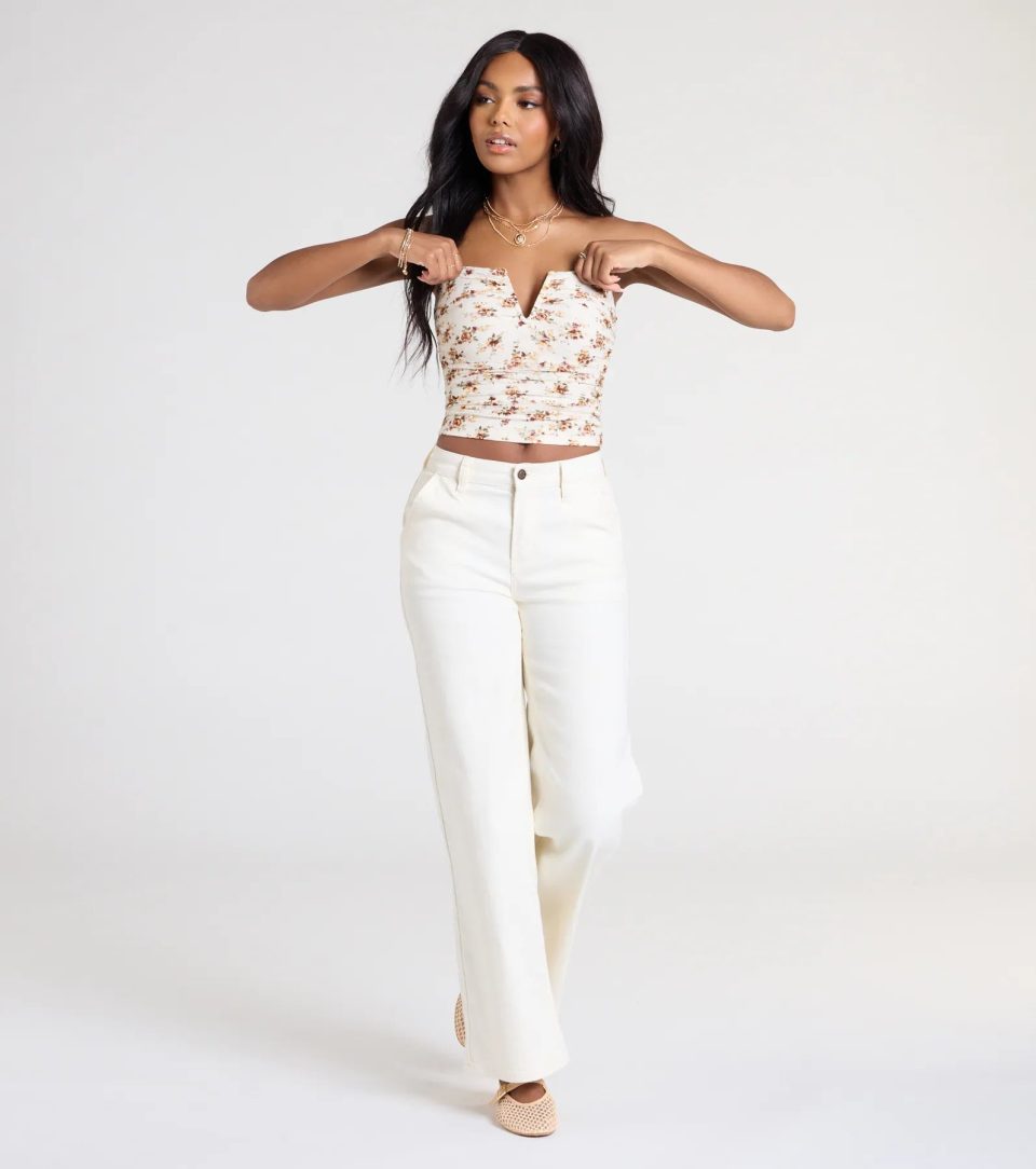 Cutesy Vibe Floral Lace Tube Top