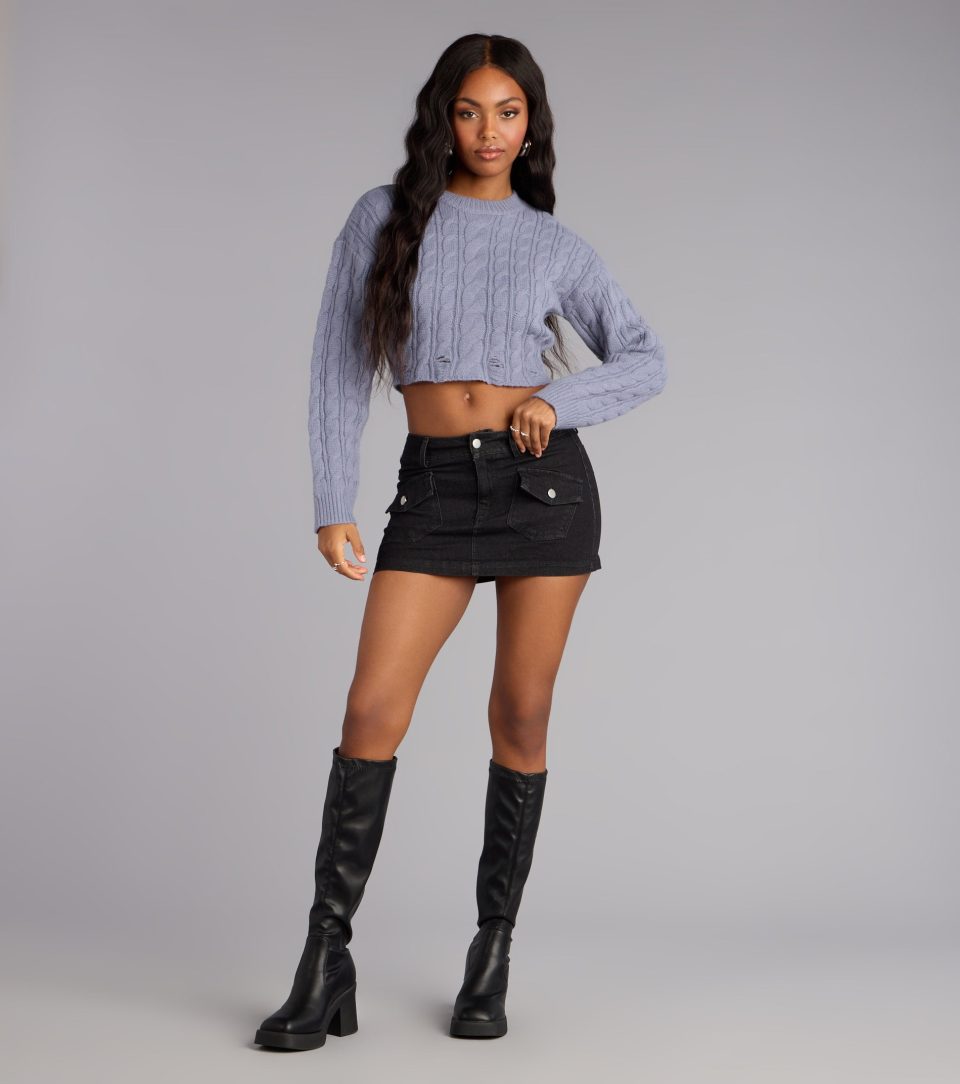 Falling for Knits Crop Sweater