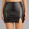 Sleek Status Faux Leather Mini Skirt