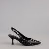 Edge Play Studded Slingback Pumps