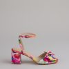 Floral Moment Bow Block Heels