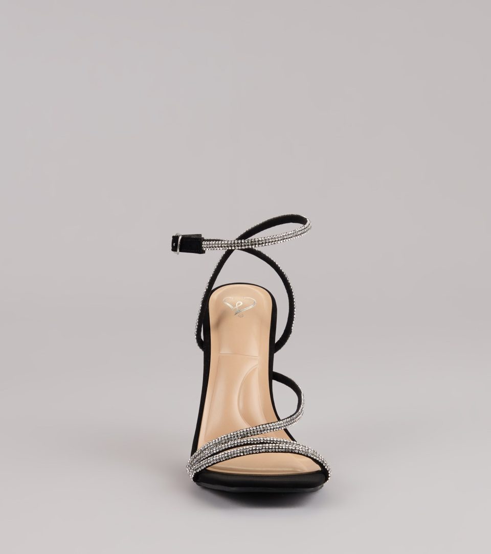 Strut With Glamour Rhinestone Stiletto Heels