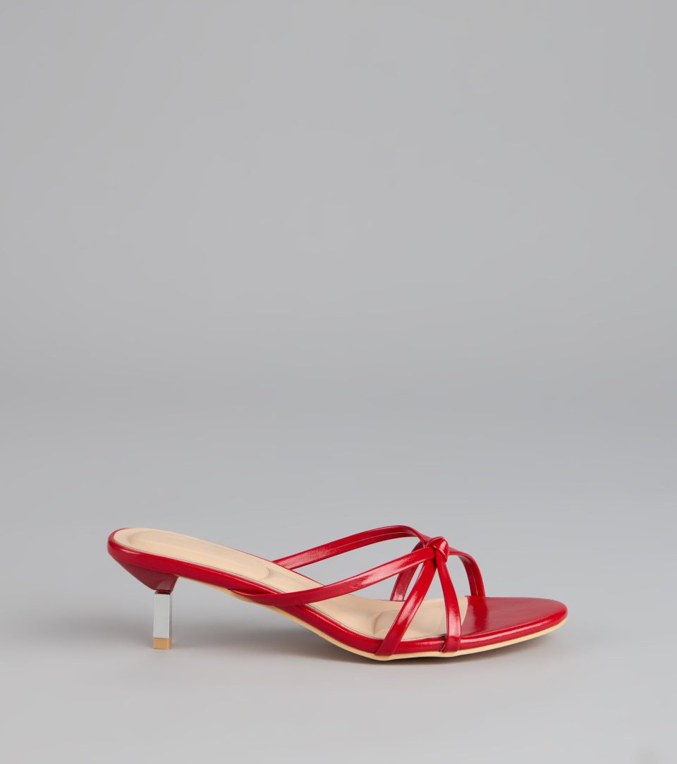 Shimmer Step Strappy Mules