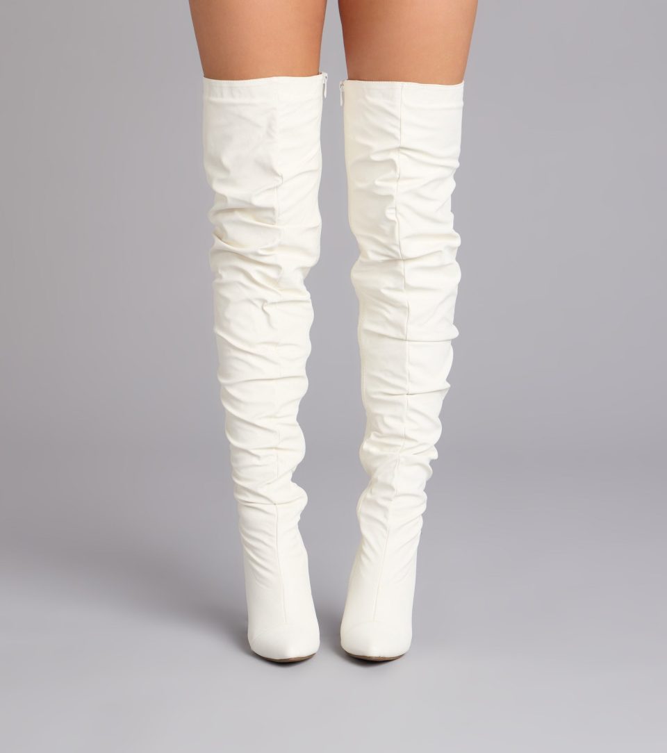 Strut In Style Scrunch Over-The-Knee Boots