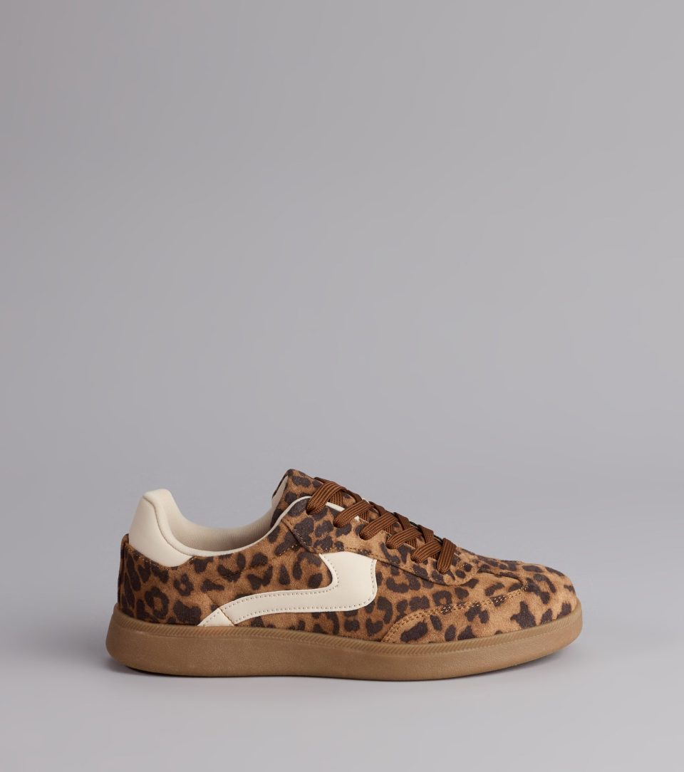 Wild Stride Suede Leopard Sneakers
