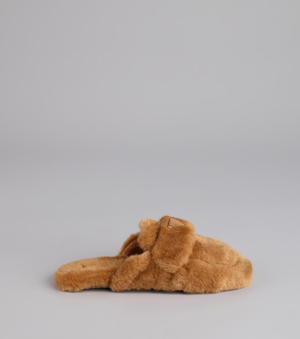 Lounge Edit Fuzzy Mule Slippers